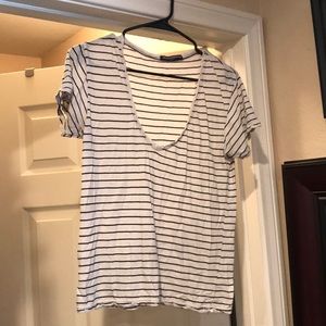 Brandy Melville black/white striped top
